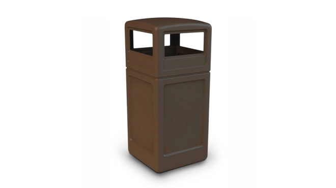 Commercial Zone-73293799 PolyTec 42 Gallon Square Waste Container with Dome Lid Color