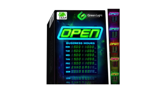 GLI Led Open Sign with Business Hours
