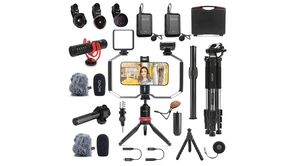Movo iVlog5 Complete Director’s Vlogging Kit with Tripod